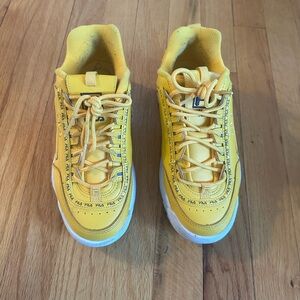Fila Yellow Retro-Inspired Sneakers